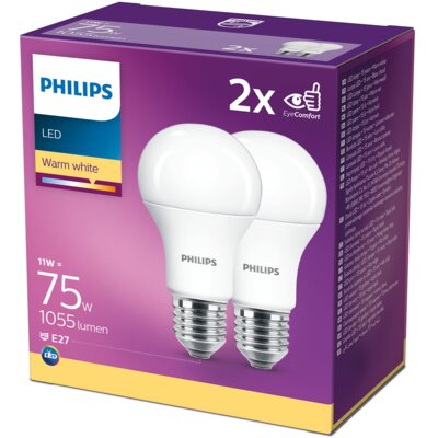 Philips Żarówka LED E27 75 W 2700 K 2 szt. 929001234422