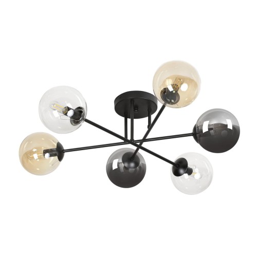 Emibig BRENDI 6B BL MIX 1 834/6B1 lampa sufitowa 6x40W/E14 IP20 834/6B1