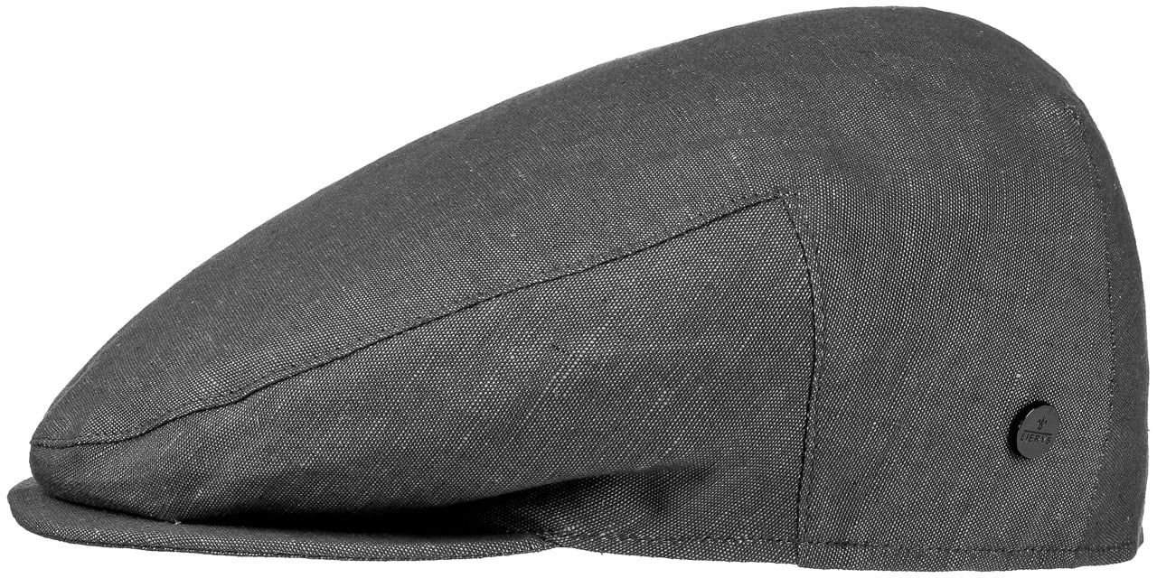 Płaski Kaszkiet Inglese Len by Lierys, czarny, 56 cm