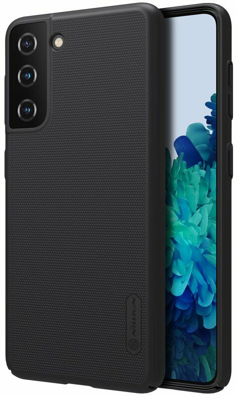 Nillkin Super Frosted Shield wzmocnione etui pokrowiec + podstawka Samsung Galaxy S21 5G czarny