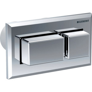 Geberit 116.052.21.1 Pneumatyczny przycisk uruchamiaj$593cy WC kszta$594t geometryczny podtynkowy dwudzielny wypuk$595y Sigma 12cm chrom