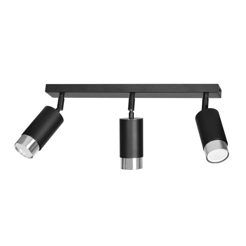 Emibig Hiro lampa sufitowa (spot) 3-punktowa czarna/chrom 964/3 0964/3