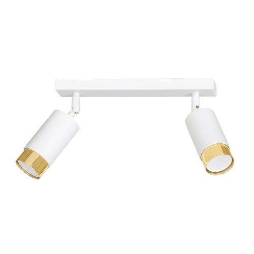 Emibig Hiro lampa sufitowa (spot) 2-punktowa biała/złota 963/2 0963/2