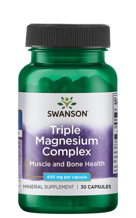 Swanson, triple magnesium complex, 30 kapsułek