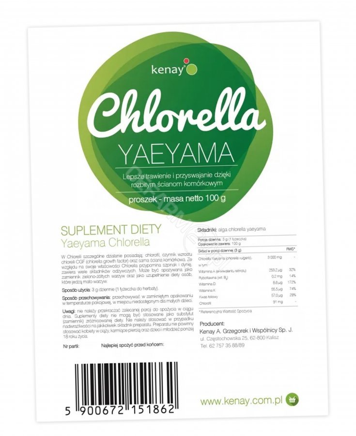 kenayAG Chlorella Yaeyama w proszku 100 g (Kenay) TT001427