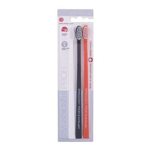 Swissdent Profi Gentle Trio Szczoteczka do zębów 3 szt Odcień White, Black, Orange