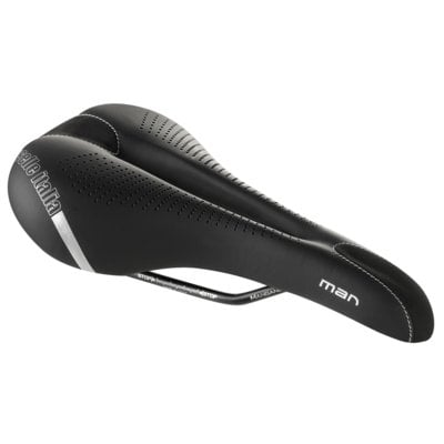 Selle ITALIA Siodło ITALIA MAN GEL FLOW L (id match - L2) Manganese Tube 7, fibra-tek, 310g czarne (NEW) A-SIT-033H901IHC001