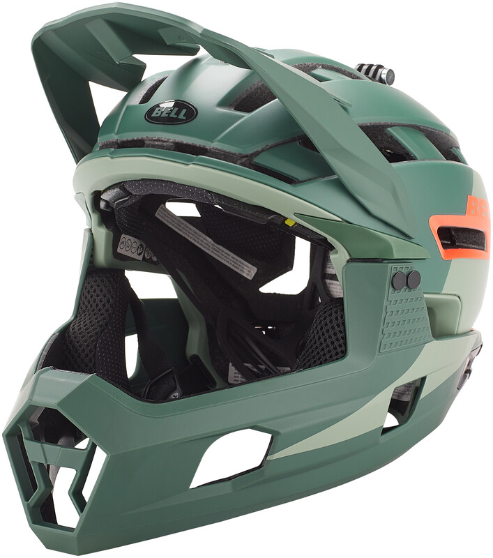 Bell Super Air R MIPS Kask, matte/gloss green/infrared M | 55-59cm 2021 Kaski Fullface i Downhill 210218-011