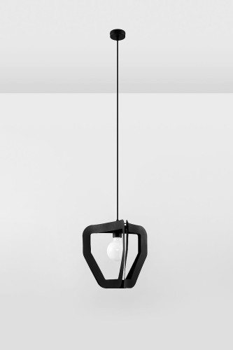 Sollux Lighting Tres lampa wisząca 1-punktowa czarna SL.0930