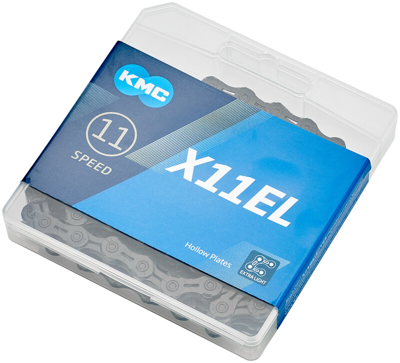 KMC łańcuch X11EL Black Tech 1/2 x 11/128, 118 ogniw, 5,65 mm, 11-rzędowy (1 sztuka) (BX11ELB18)