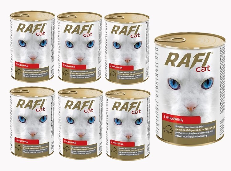 Rafi Classic Cat z Wołowiną w Sosie Puszka 24x415g