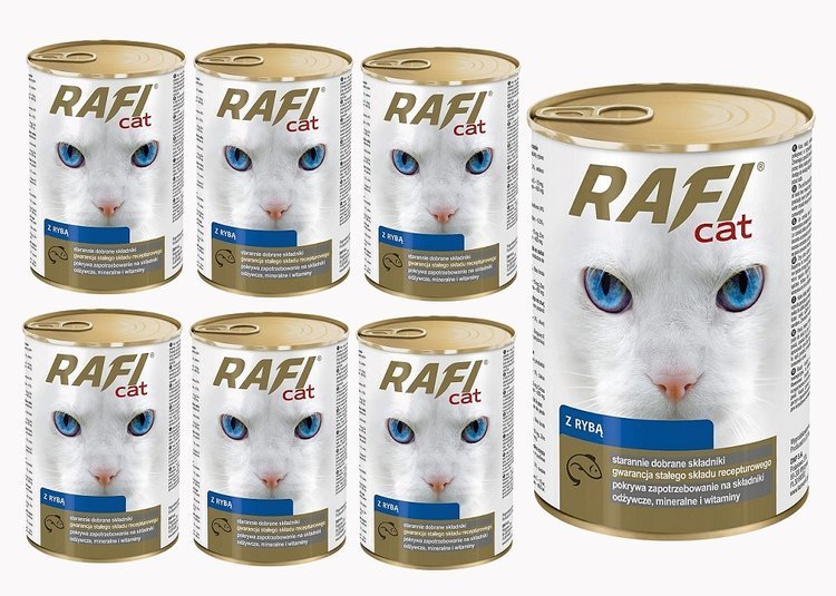 Rafi Classic Cat z Rybą w Sosie Puszka 24x415g