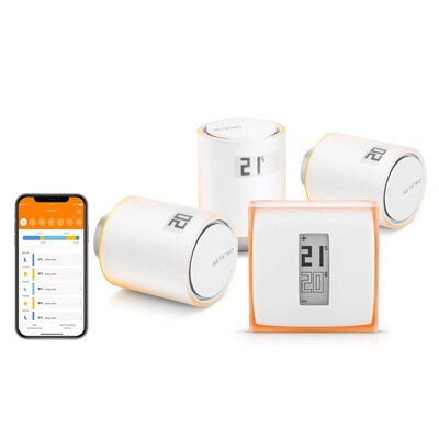 Netatmo Zestaw termostat + głowice termostatyczne NETATMO NBU-NTH-NAV-EU Wi-Fi