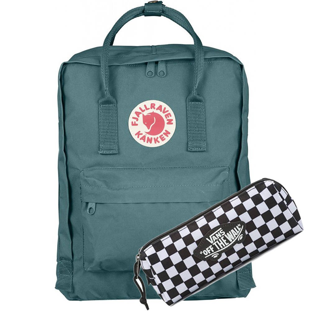 Plecak Fjallraven Kanken - frost green + piórnik Vans