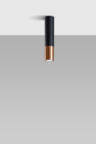 Sollux Lighting Plafon LOOPEZ czarny/miedź