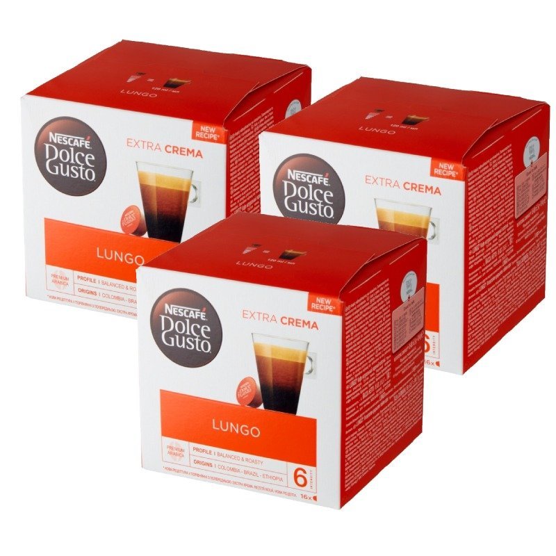 Nescafe NESTLÉ Kapsułki Dolce Gusto Lungo 3x16 sztuk 7817-uniw