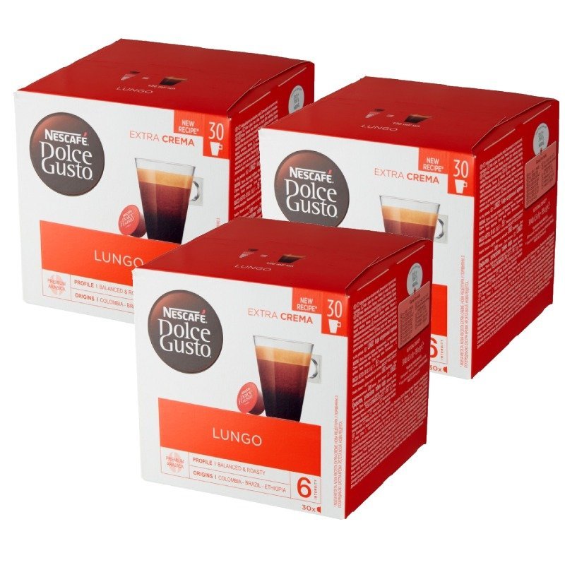 Nescafe NESTLÉ Kapsułki Dolce Gusto Lungo 3x30 sztuk 7814-uniw