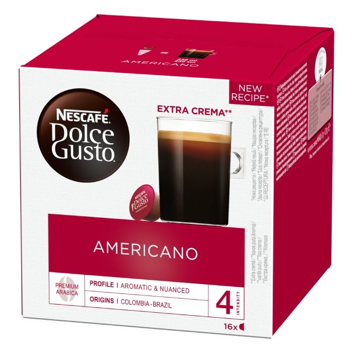 Nescafe NESTLÉ Kapsułki Dolce Gusto Americano 16 sztuk 7613287162663