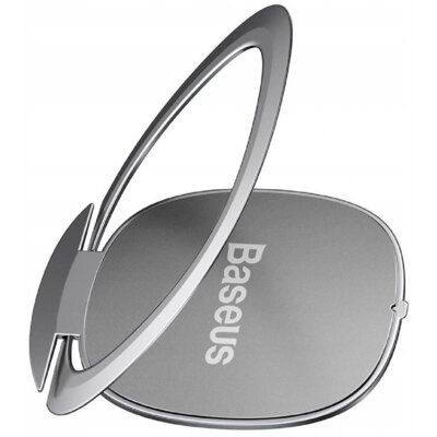 Baseus Baseus Invisible Phone Ring Holder | Uchwyt Ring do telefonu podstawka adapter magnetyczny 3w1 | srebrny SUYB-0S