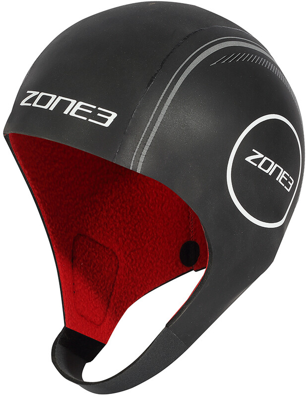 Zone3 Heat-Tech Neoprene Swim Cap M, black/silver/red 2021 Czepki NA21UHTC116/M