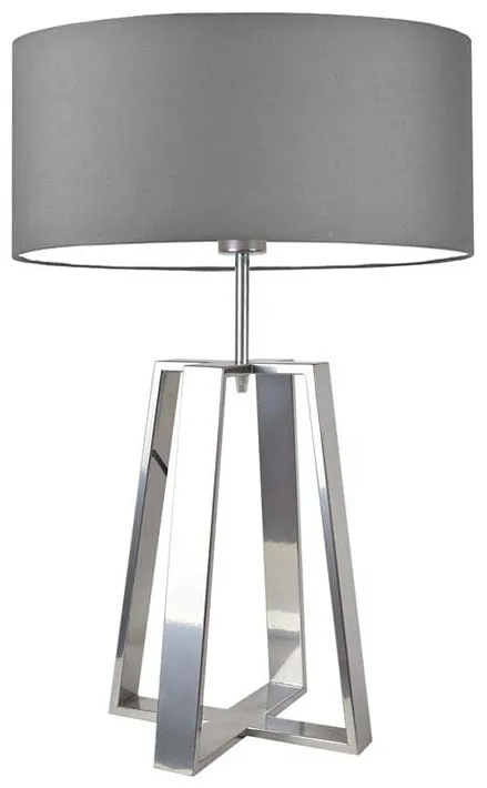 Nowoczesna lampka nocna na srebrnym stelażu - M0-B73