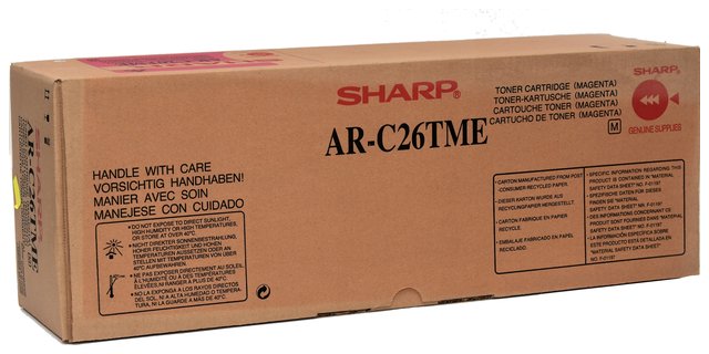 Oryginał Toner Sharp AR-C26TME do Sharp ARC170M ARC172M ARC260 ARC262M ARM170 ARM172 | 5 500 str. | magenta, opakowanie zastępcze