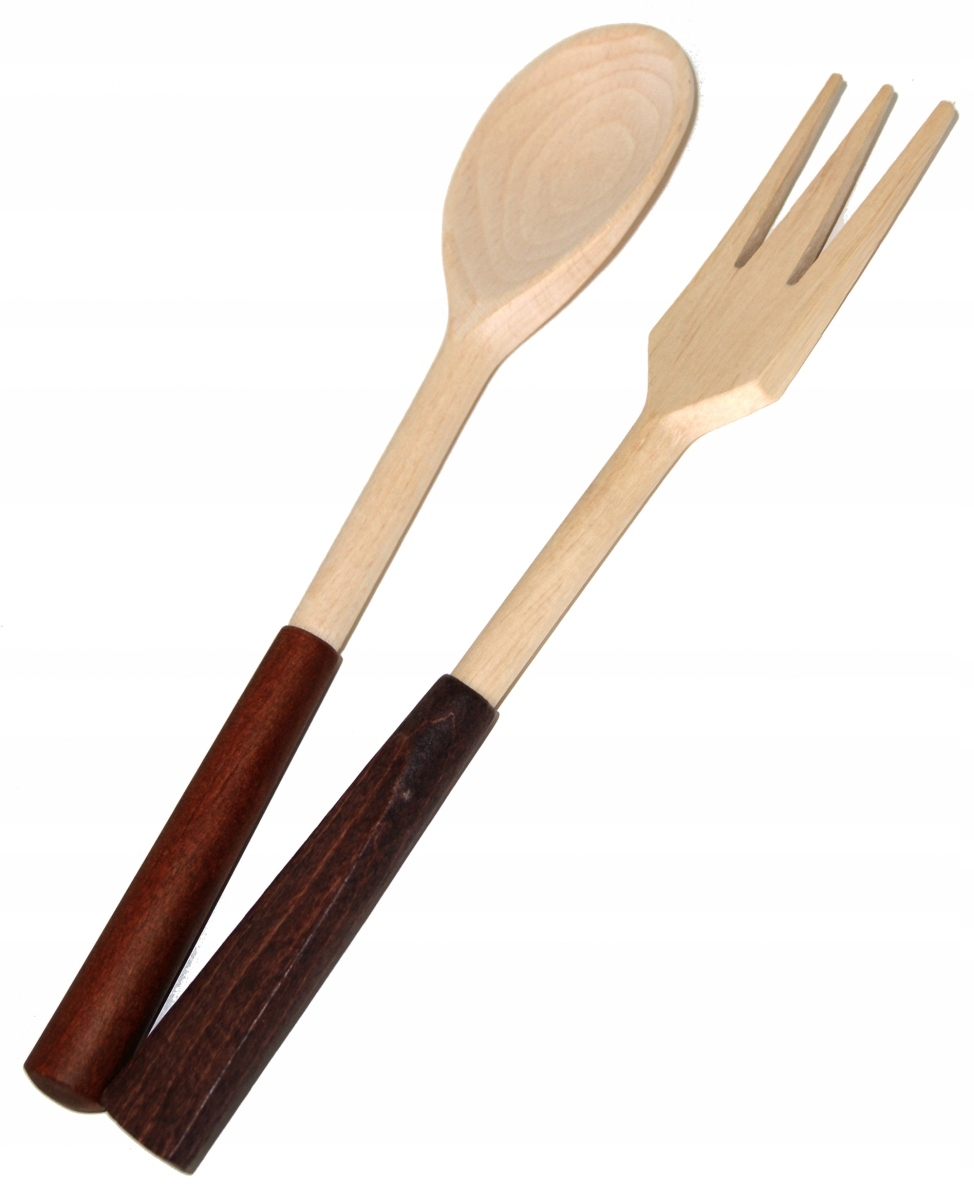 Chłopcy z Rancza Łyżka I Widelec drewniany z Brązową Rączką 418