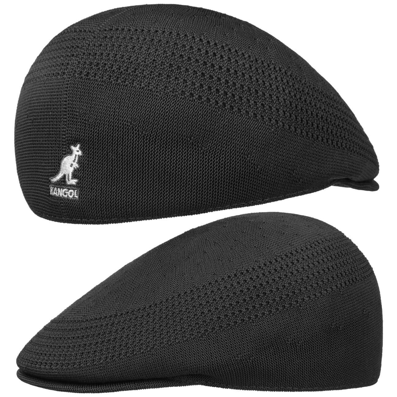 Płaski Kaszkiet Tropic 507 Ventair by Kangol, czarny, XL (60-61 cm)