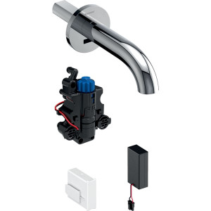 Geberit 116.268.21.1 Bateria umywalkowa Piave $384cienna zasilanie bateryjne do podtynkowej skrzynki funkcyjnej z mieszaczem termostatycznym L=17cm chrom