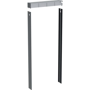 Geberit 131.195.00.1 Zestaw pokrywy i ok$914adzin bocznych do modu$915u sanitarnego Monolith do WC wisz$916cego H114 indywidualizowany czarny chrom aluminium szczotkowane