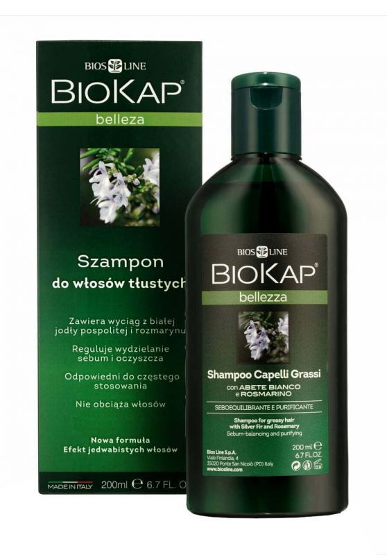 Biokap BELLEZZA zestaw kosmetyków do włosów do włosów tłustych 200ml