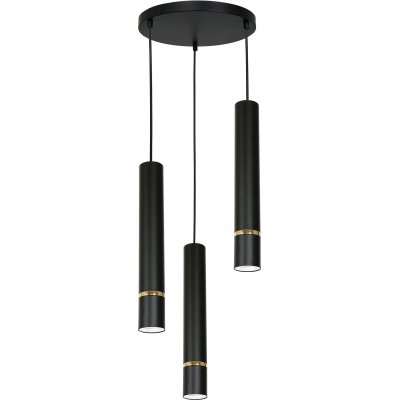 Luminex Reno 5171 lampa wisząca zwis 3x60W GU10 czarna/złota