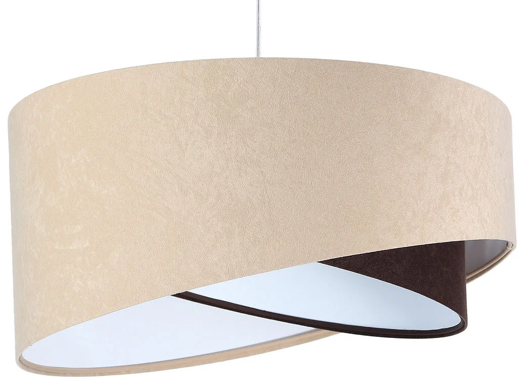 Beżowa welurowa lampa wisząca - EX978 S8-K06