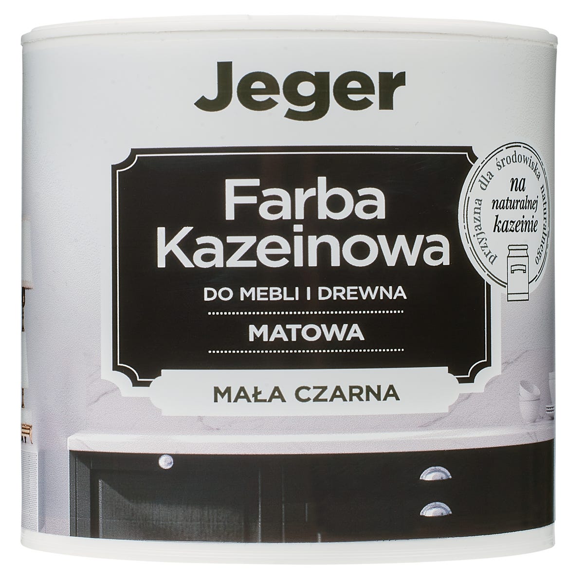Farba kazeinowa 0.5 l Mała czarna Jeger 5904804900120