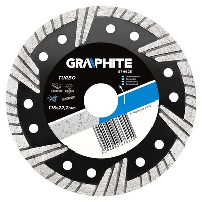 Graphite tarcza tnąca Turbo 115x22mm 57H625