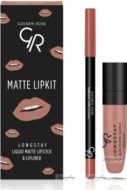 Golden Rose Matte Lipkit Zastaw do Ust Warm Nude R-MLK-WRN