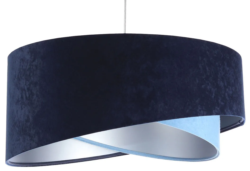 Granatowo-srebrna asymetryczna lampa wisząca - 4S EX994 A6-G35