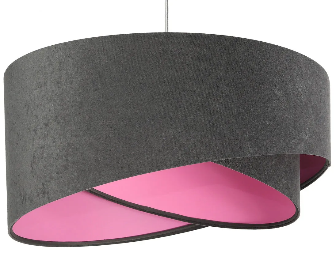 Grafitowo-różowa nowoczesna lampa wisząca - EX991 S6-H96