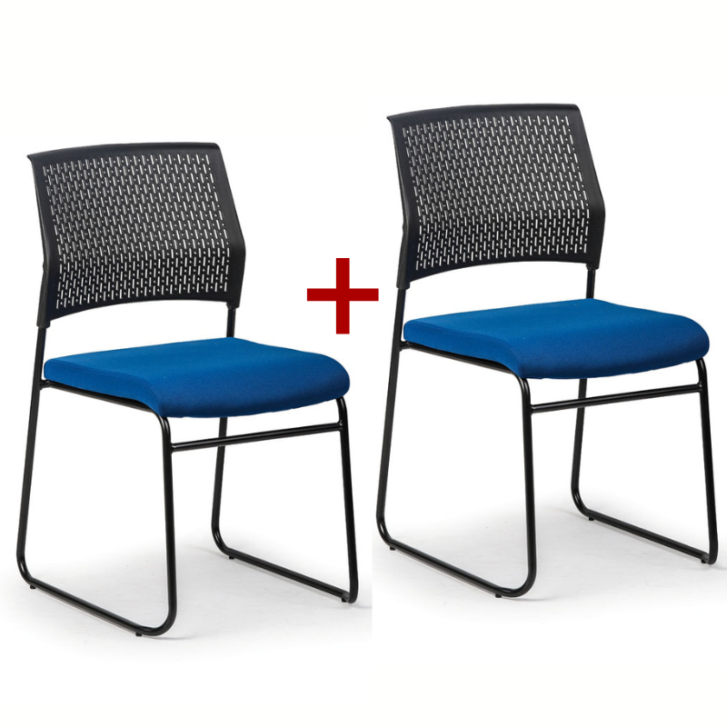 B2B Partner Krzesło konferencyjne Mystic 1 + 1 GRATIS, niebieski 407052