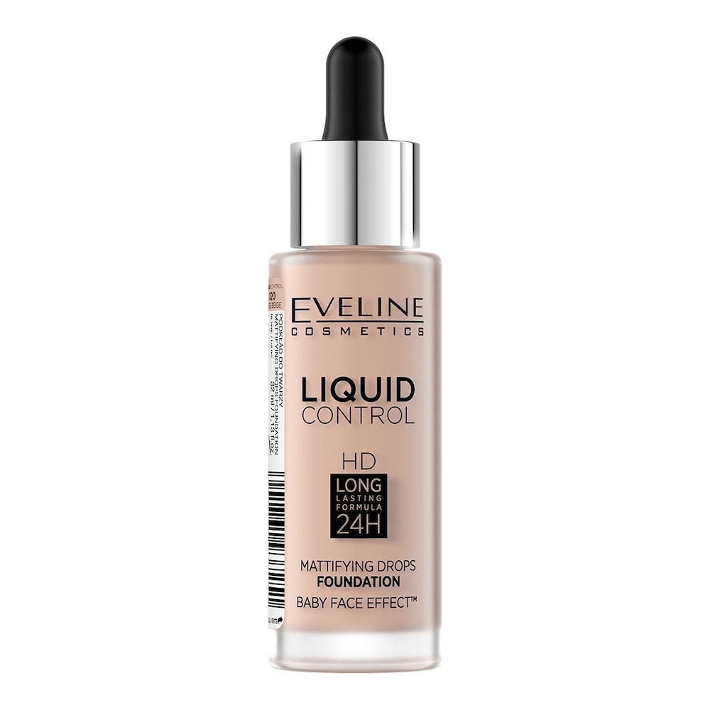 Eveline Liquid Control HD podkład do twarzy z dropperem 020 Rose Beige 32ml