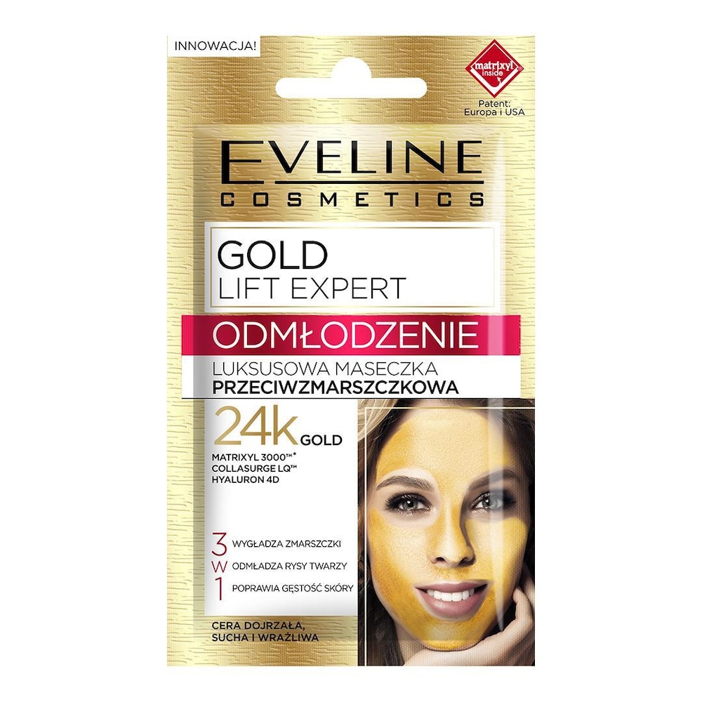 Eveline Gold Lift Expert Przeciwzmarszczkowa maseczka do twarzy 1 szt.