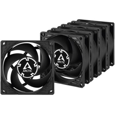 Arctic Cooling WENTYLATOR ARCTIC P8 PWM PST Value Pack(black/black) 80mm Pack of 5pcs ACFAN00154A