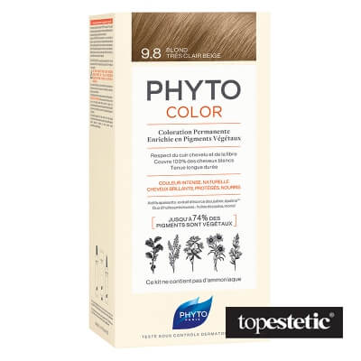 Phyto PhytoColor 9,8 Blond Tres Clair Beige Farba do włosów - kolor bardzo jasny beżowy blond 50+50+12