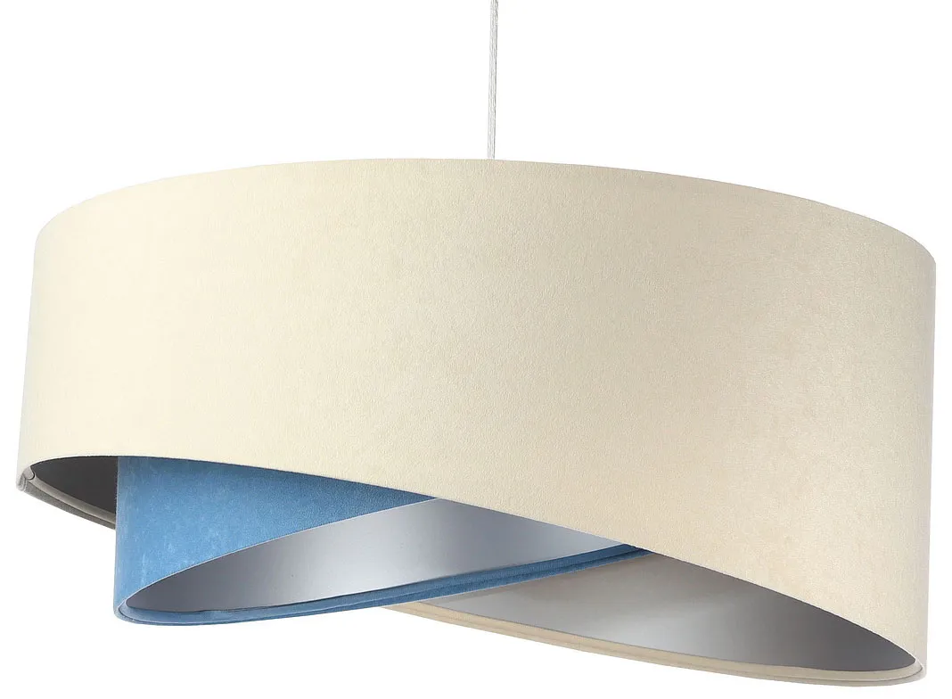 Beżowo-srebrna nowoczesna lampa wisząca - EX998 C3-C44