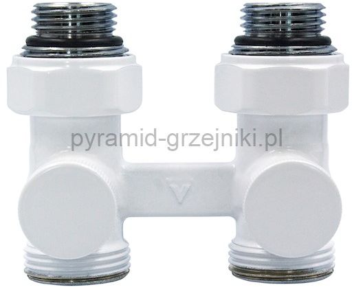 Varioterm Zawór odcinający prosty Premium Elegancki - biały EPRNYGS0206/FP