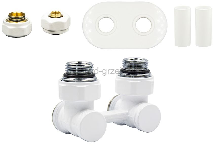 Varioterm Zawór odcinający kątowy Premium Elegancki All in One - biały PEX - alu-pex AEPRNYGS0206/FK(PEX)
