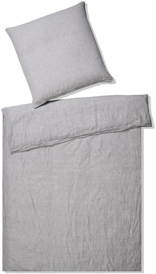 Elegante Poszewka lniana Leinen Light Grey
