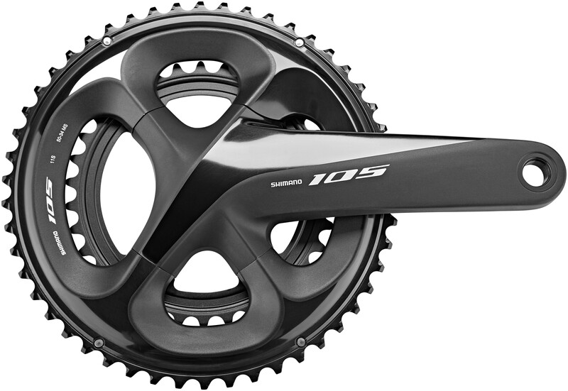 SHIMANO Mechanizm korbowy 105 FC-R7000 czarny / Długość: 175 mm / Stopniowanie: 50-34 IFCR7000EX04L