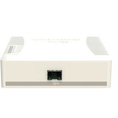 MikroTik RB260GSP with 5 Gigabit ports and SFP cage, SwOS, plastic case, PSU, POE-OUT (CSS106-1G-4P-1S) CSS106-1G-4P-1S