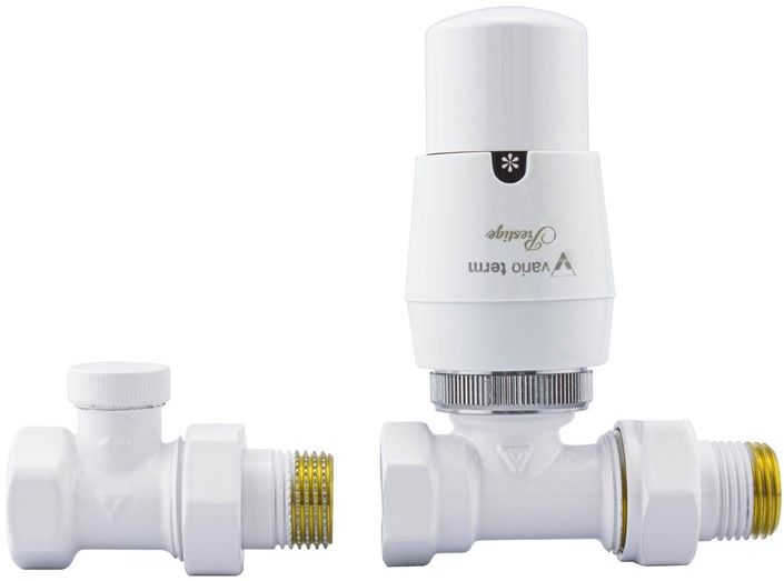 Varioterm Zawór termostatyczny ELEGANT prosty - biały ELGS0206C/FP